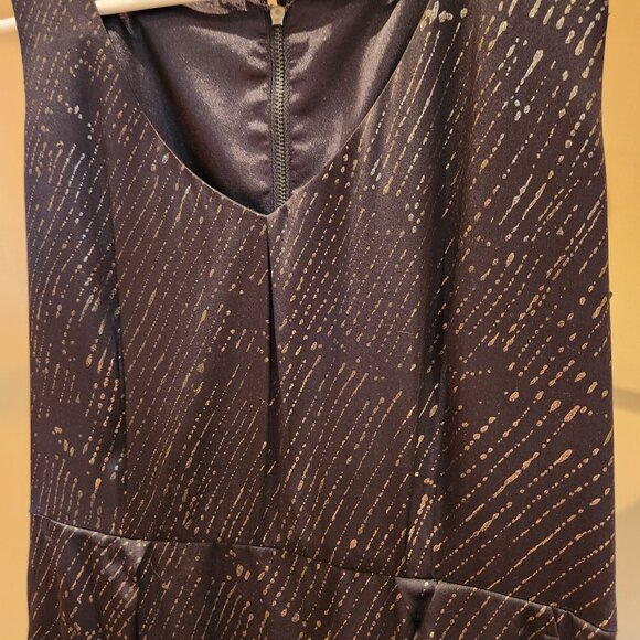 Elie Tahari black and gold silk dress size 10 - Picture 5 of 5